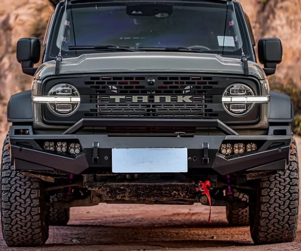 TANK 300 - PREDATOR FRONT STEEL BUMPER WITH LED LIGHTS - SLICKRIDEZ INC